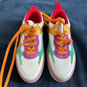 Christian Louboutin Multicolor Sneakers - White, Purple, Green, Gold, Orange